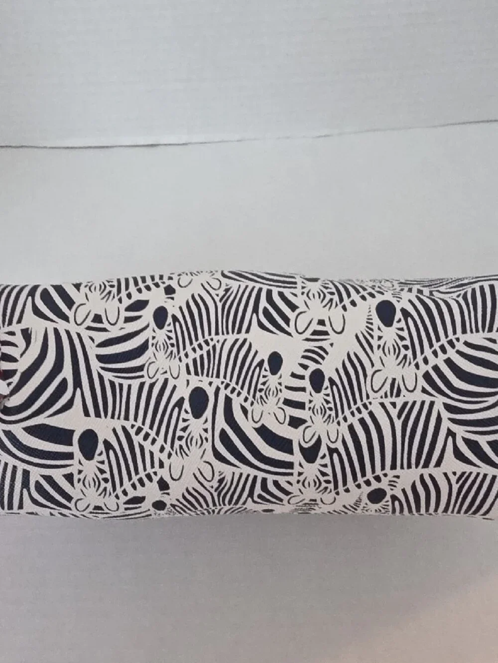Dabney Lee | Women's Navy & White Zebra Pattern Accessories Cosmetic Pouch Bag